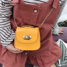 Корейская модная детская сумка на плечо с цепочкой для маленьких девочек, детская сумка через плечо, сумка-тоут с кошельком, маленькие Мини-квадратные сумки