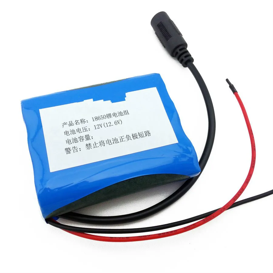 12 V в 2,6 Ah 2600 mAh 18650 12,6 B + PCB; защита литиевых аккумуляторов + 12V1A chagrer (EU/US)