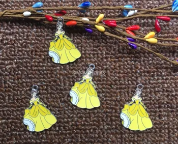 

50pcs Cartoon princess Metal Charm Pendant DIY Necklace Jewelry Making