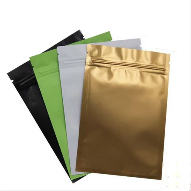 High quality 12 X 18CM black gold color Metallic Mylar ziplock bags