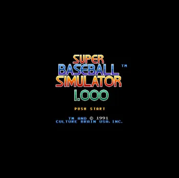 

Super Baseball Simulator 1.000 NTSC Version 16 Bit 46 Pin Big Gray Game Card For USA Game Players