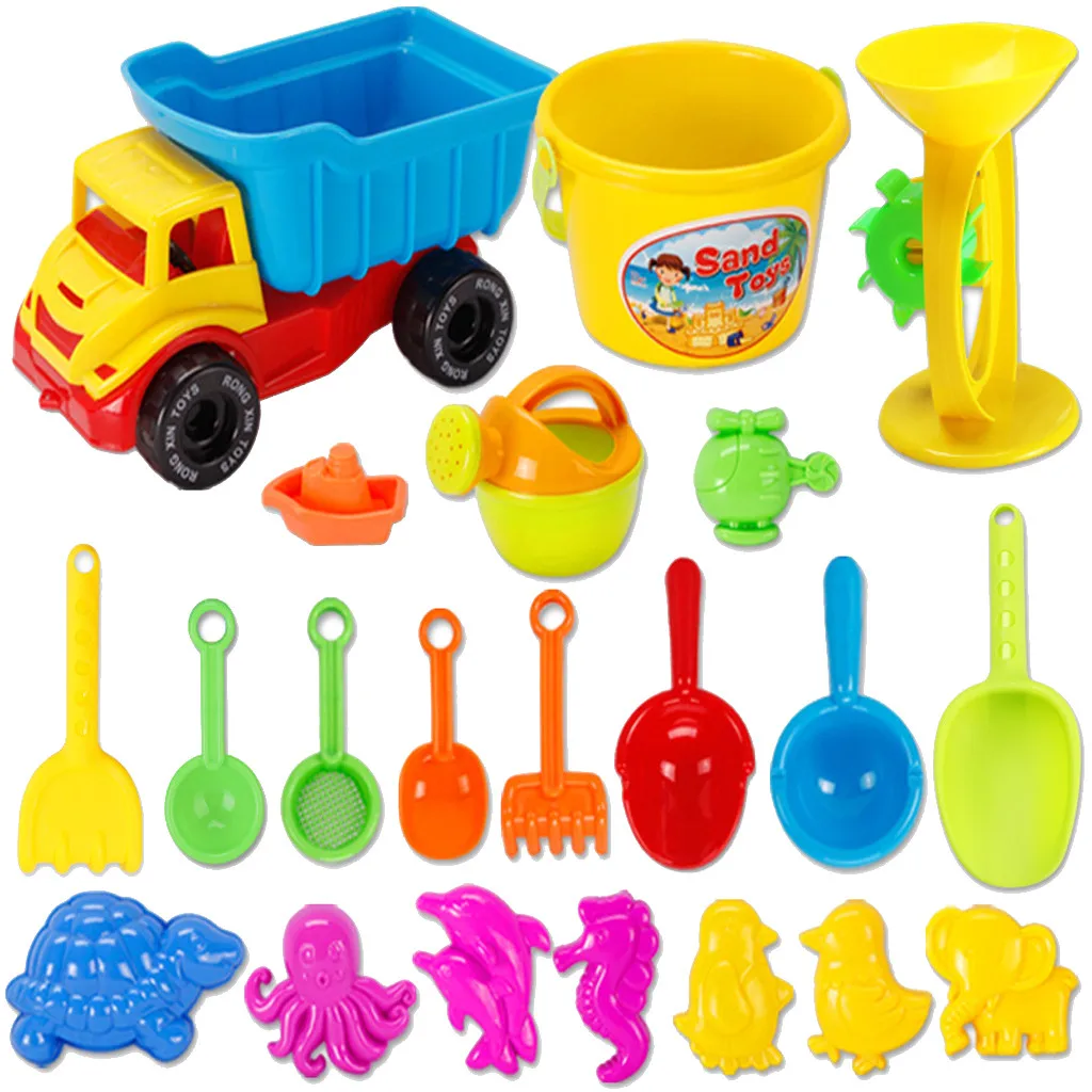 21 шт. детские пляжные игрушки для купания, помыть, поиграть в Мультяшные красочные милые игрушки