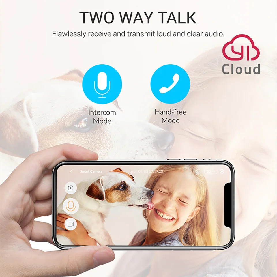 1080P Home Camera Wireless Indoor Smart Security Camera with Motion Detection Night Vision Two-Way Audio on YI loT APP