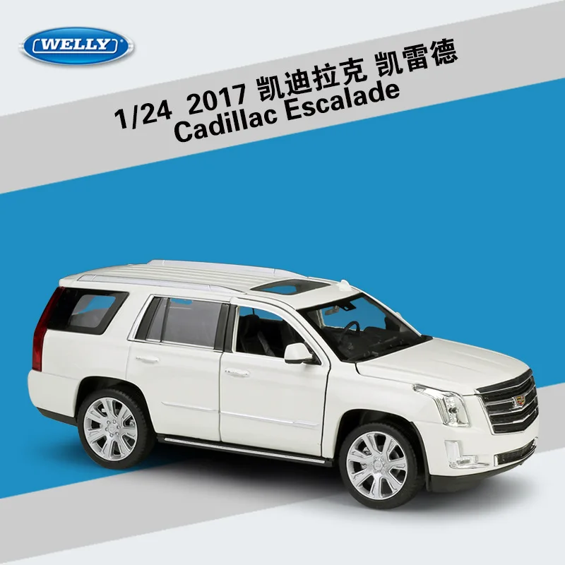 1:24 WELLY симулятор из сплава 2017 Cadillac Escalade литая модель автомобиля внедорожник