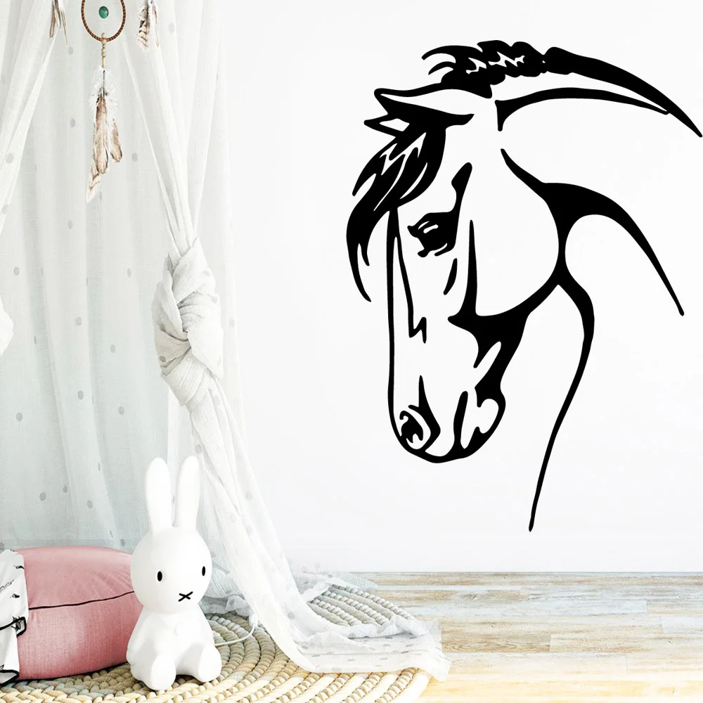 

Colorful Horse Wall Sticker Removable Self Adhesive Watercolo For Kids Rooms Home Decor Wall Decoration