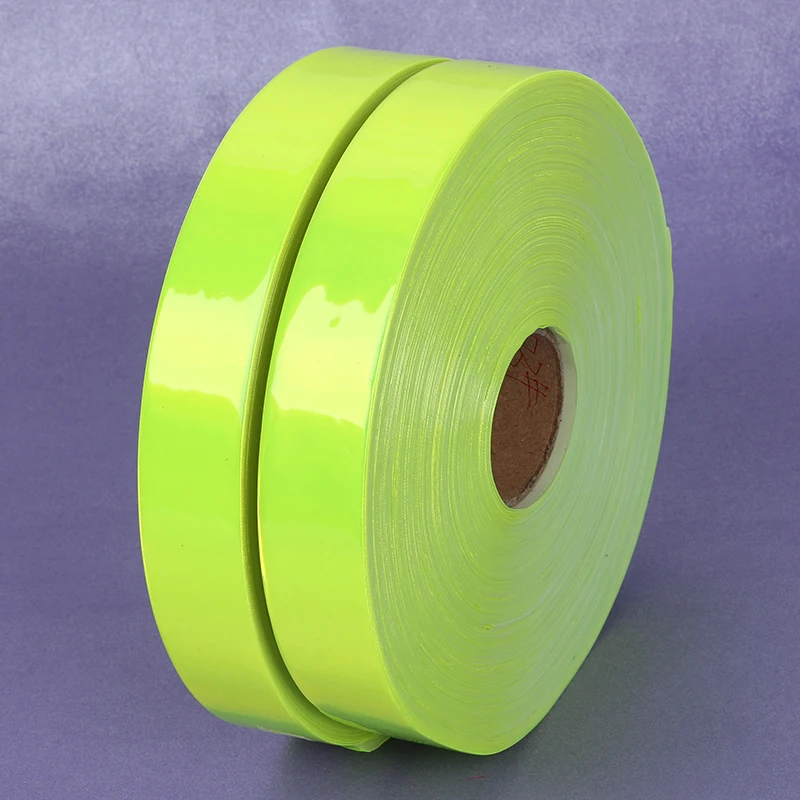 

2.5cm*50M Fluorescent PVC Strip High visibility Night Reflective Safety Warning Tape Sewing Material for Garment Bag