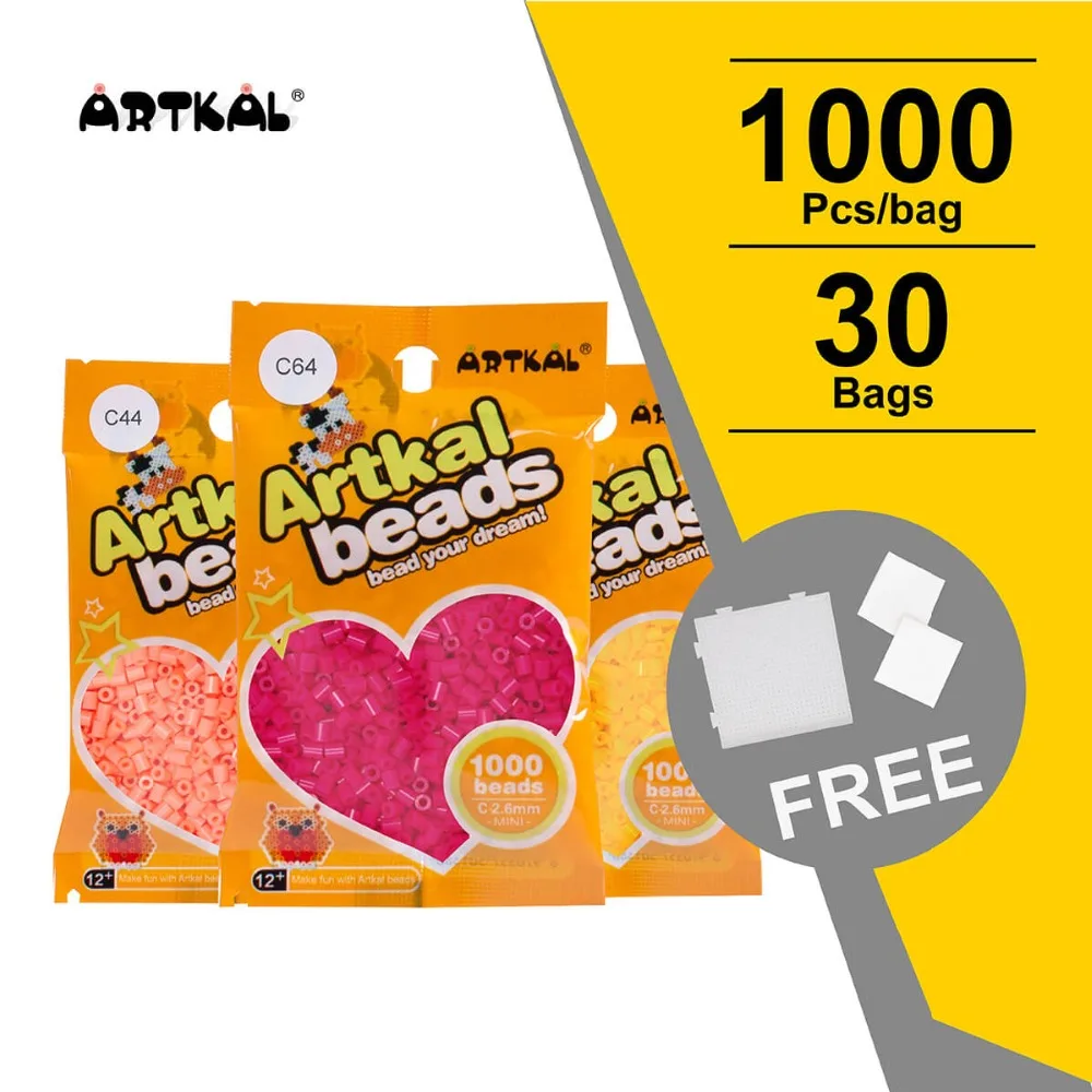 30000 шт Artkal Melty Beads C-2.6mm Мини бисер DIY ювелирный набор забавные Перламутровые Бусины Развивающие игрушки для детей CB1000-30