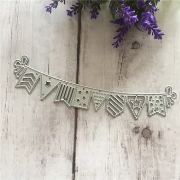 

DIY Craft 1 Pcs Steel Flag Banner Design Metal Die Cutting Dies Stencil Card Scrapbooking Album Book Embossing