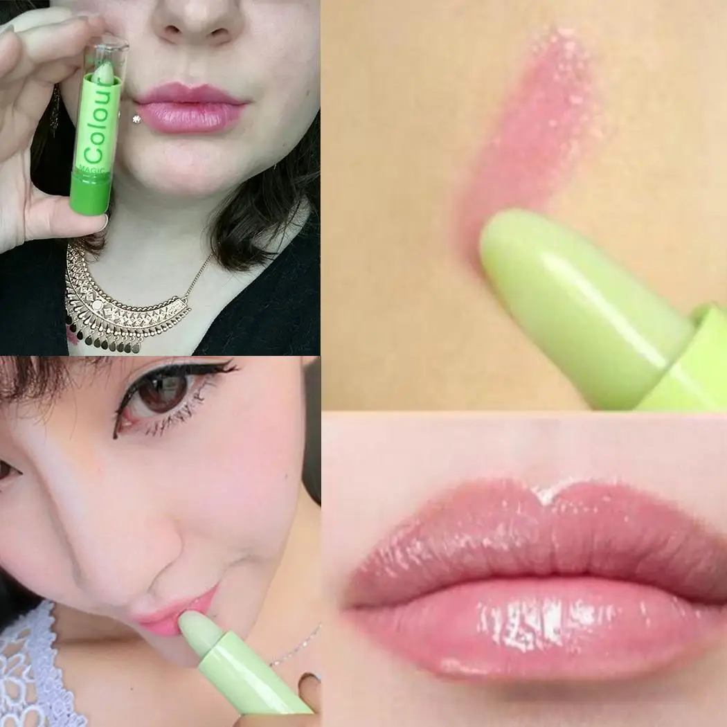 

Waterproof Long Lasting Moisturizer Lip Balm Changing Color 3.2g Temperature Lipstick Rotating Matte Cream