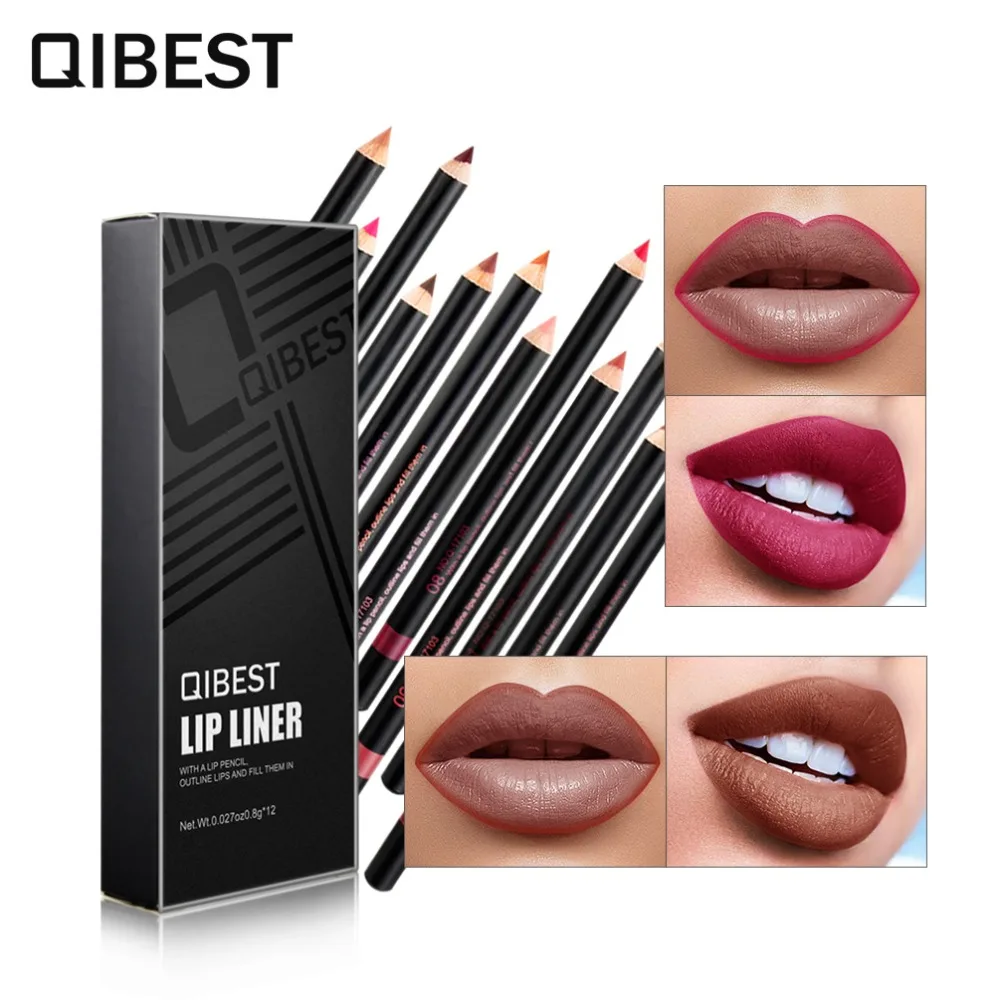 

12Pcs/Set Lipliner Pencils Waterproof Lips Pencil Long Lip Liner Pen Makeup Cosmetic Tools