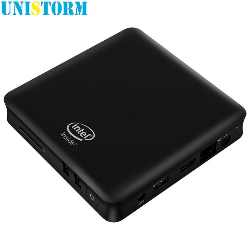 

Unistorm Windows 10 Mini PC Computer with Original Licence Intel Atom Z8350 Quad Core 2G 32G WIFI BT 4.0 HDMI&VGA dual output