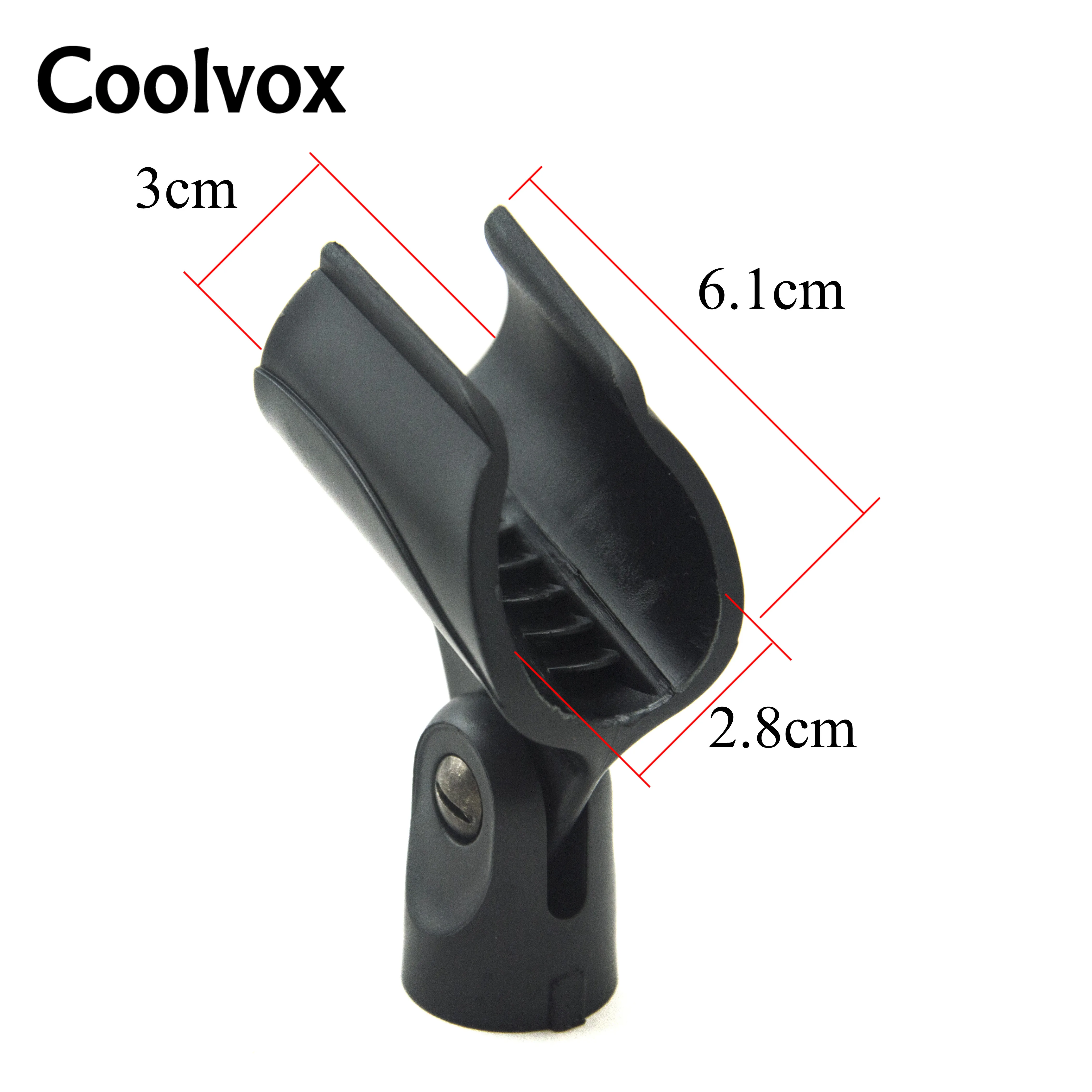 Coolvox Universal Plastic Clamp Musician's Gear Mic Holder Wired Microphone Holder for Shure Handheld Microphone with Metal Nut