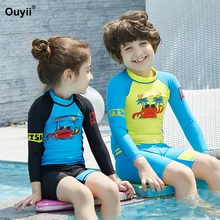 Детские купальники Rashguards купальник из двух частей милый мультфильм купальный костюм дети солнцезащитный гидрокостюм для серфинга и дайвинга гидрокостюм с защитой от ультрафиолета