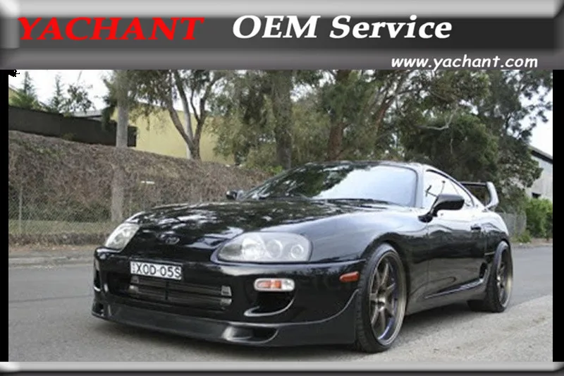 

Car-Styling Carbon Fiber Front Bumper Lip Fit For 1993-1998 Toyota Supra MK4 Gracer Style or RMMMVP Style Front Lip