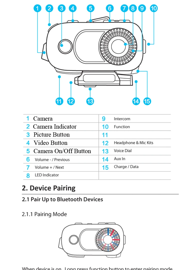 AiRide G5 500m 4 Riders Group Intercom HD 1080P Video Recorder Camera Motorcycle Bluetooth Intercom Helmet Headset