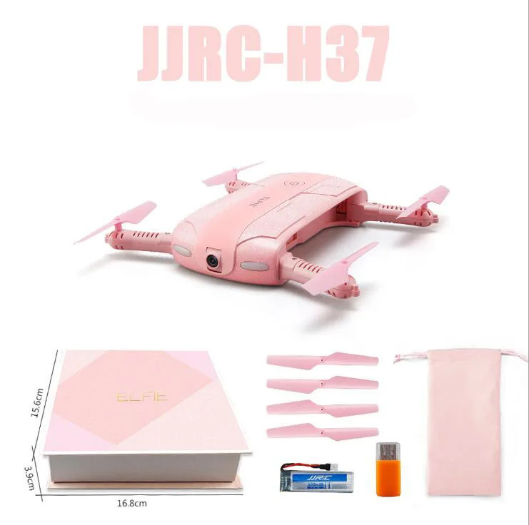 

Princess version JJRC H37 Elfie Selfie Pink Mini Foldable 2.0MP WIFI FPV selfie Camera Quadcopter Foldable Micro RC Drone Quadc