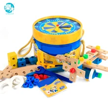 Деревянная детская игрушка из логвуда, Реалистичная игрушечная игрушка, игрушечный садовый инструмент, детский комбинированный обучающий инструмент, подарок на Рождество, день рождения