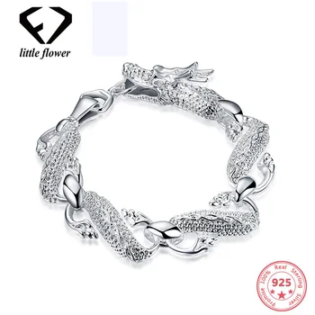 

925 Sterling Silver Color Dragon Bracelet Fine Jewelry peridot kehribar kehribar bracelet pulseira feminina bileklik