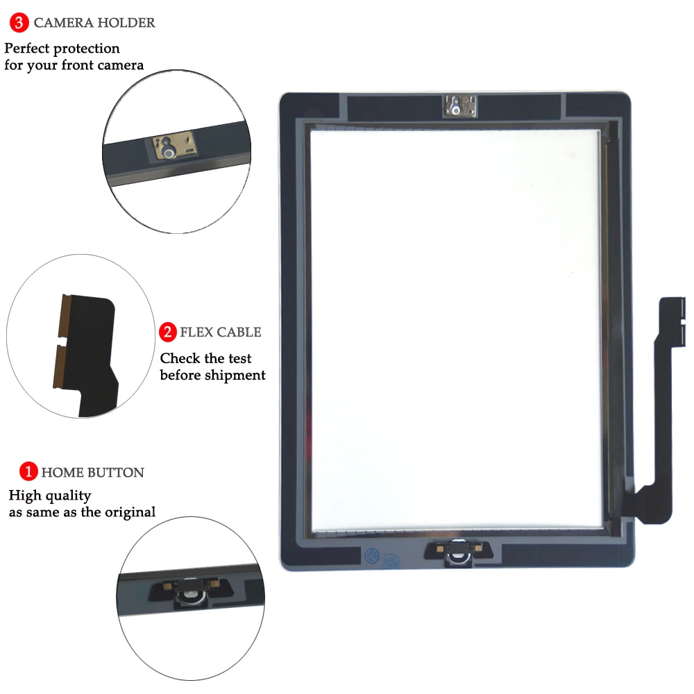 Glass IPad Touch Screen Digitizer Glass For IPad A1416 A1430