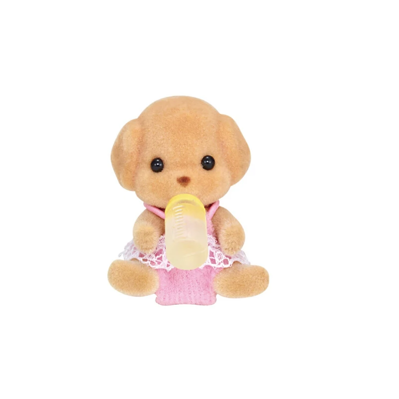 Sylvanian Families кукольный домик пушистые аксессуары для детской куклы Пудель Близнецы w/бутылка подарок для девочки Новинка#5261