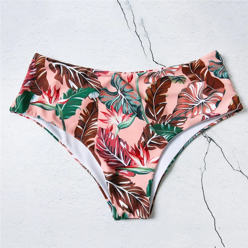 Women Sexy Two-Piece Flower Print Tie Bikini Set Swimwear Swimsuit Beachwear female separate bikini mujer #2m13 (9)