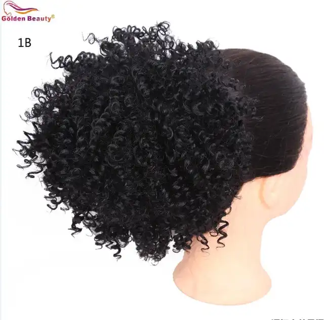 6inch Synthetic Curly Chignon With Two Plastic Combs Easy