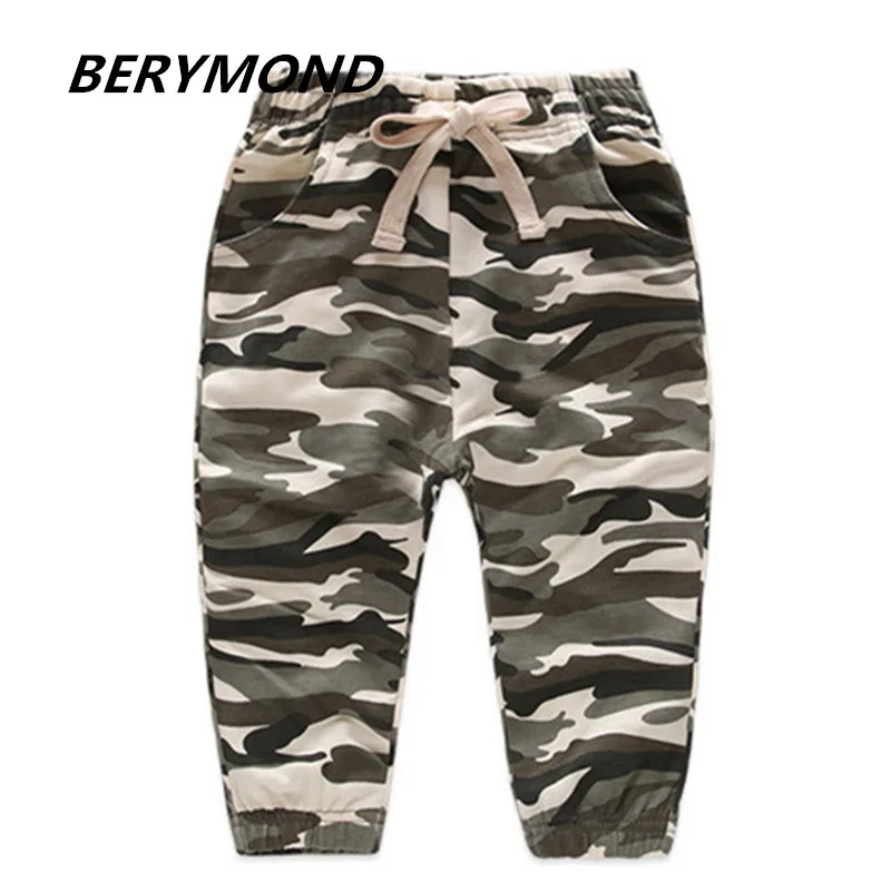 Army Green Baby Boys Pants Autumn Spring Children's Casual Trousers