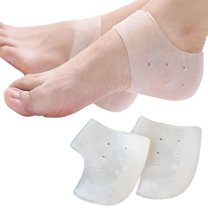 1Pair Braces Support Silicone Gel Heel Pain Relief Protector Fasciitis