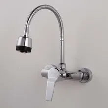 Это бренд меди двойной поворотный кран бак для воды настенного типа кухонный кран универсальный трубки