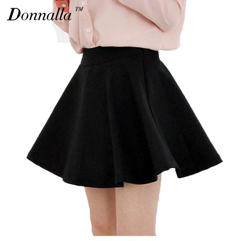 Clearance ! Women Skirt High Waist Candy Color Skirts Solid Real Photo