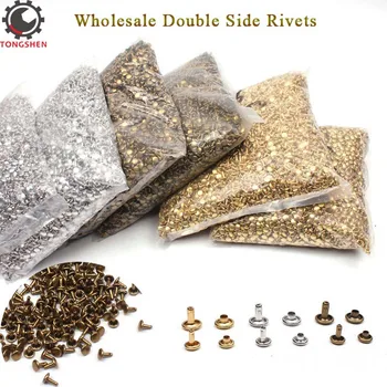 

Metal Double Cap Side Round Rapid Rivet Spike Stud Leather Rivets Double Cap Rivet Tubular Metal Studs Leather Clothes Repair