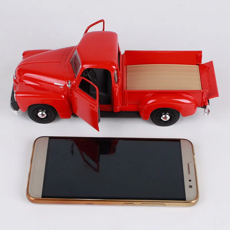 Maisto 1:25 1950 Chevrolet 3100 черный красный пикап большой грузовик Модель 200*80*73 мм