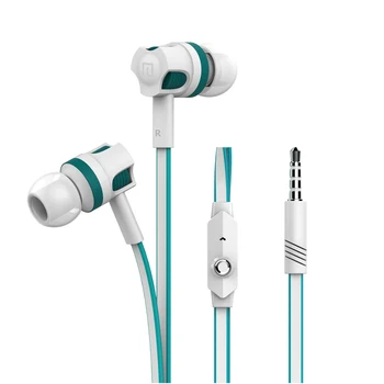 

10 pack stereo Earphones 3.5MM in-ear earbuds headsets Super Bass sound with flat cable with mic universal free shipping