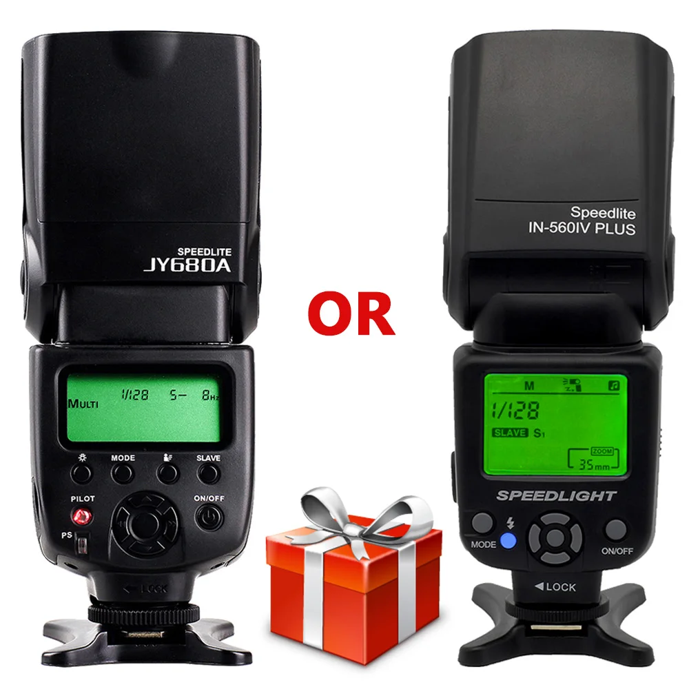 Achat Caméra universelle INSEESI en 560 IV Plus flash sans fil ou Viltrox Flash JY 680A Speedlite avec écran LCD pour Canon Nikon Pentax