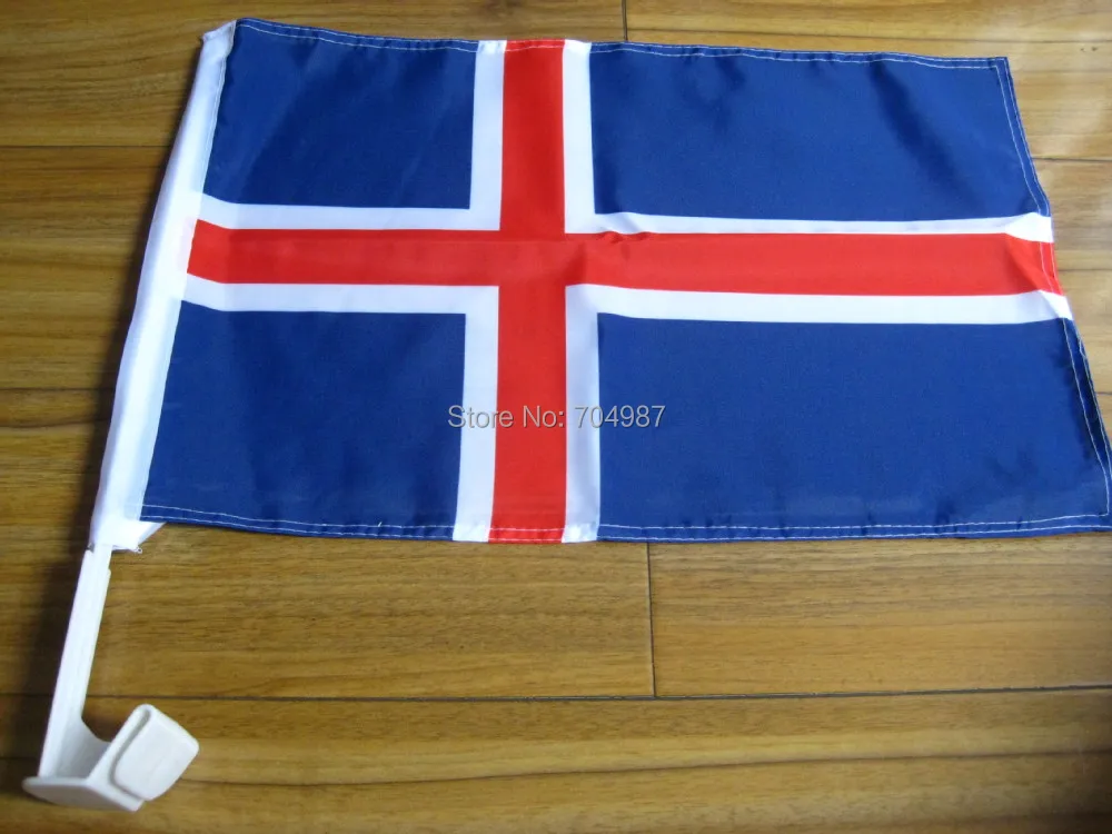 

30 x 45 cm Iceland car window banner flag free shipping