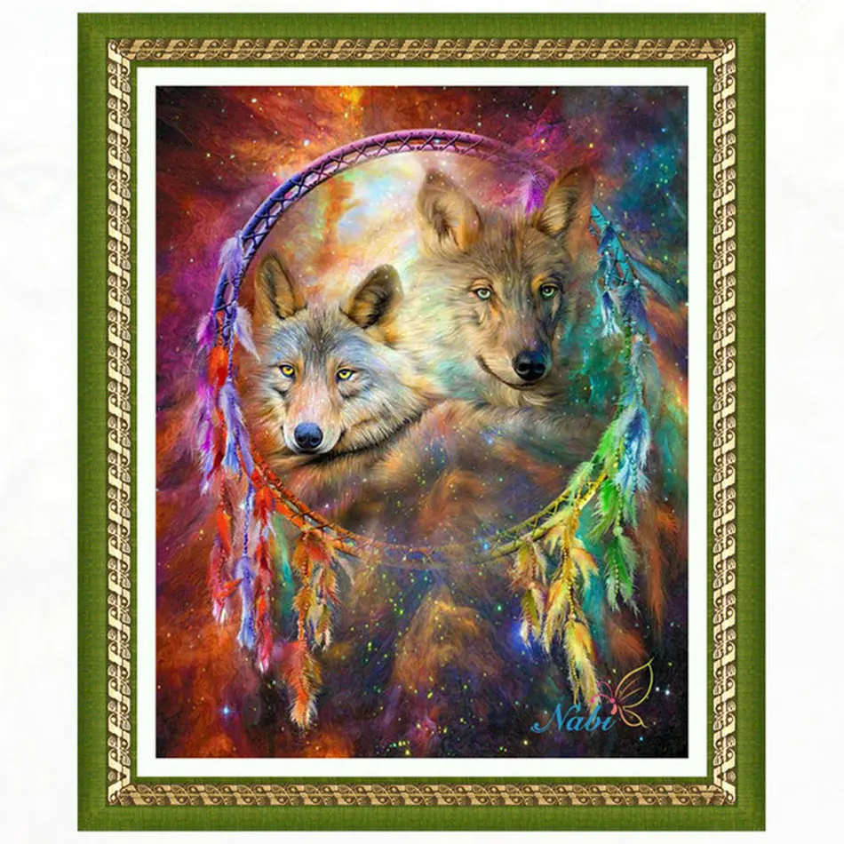 Квадратная Алмазная мозаичная алмазная живопись вышивка крестиком волк-5d diy Полный Стразы иконы 2981R