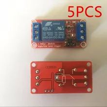 5 шт. 1 канал 24 В релейный модуль Совет щит с анод Поддержка высокий и низкий уровень запуска Питание модуль для Arduino