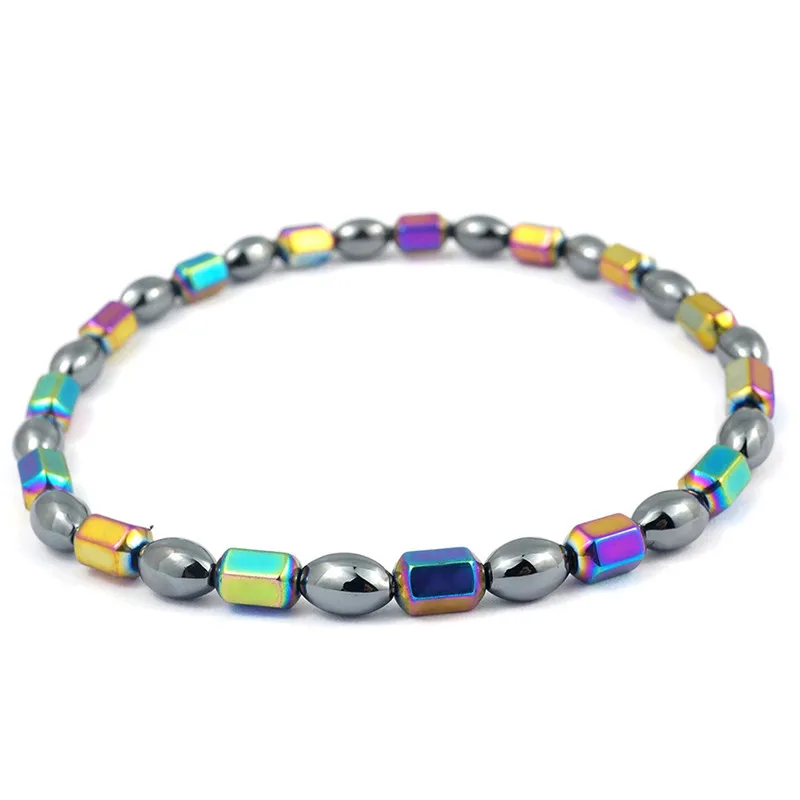 Магнитный браслет для похудения, браслет на ногу, цветной камень ...