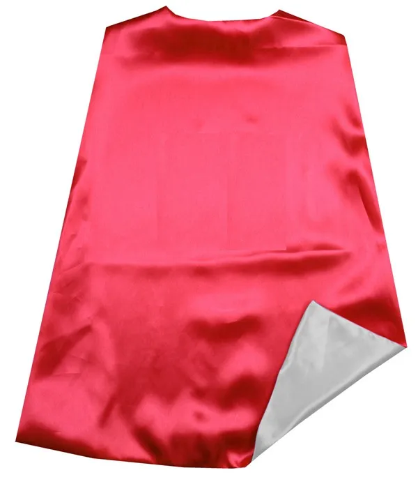 plain Solid Two Colored Satin Superhero Cape child cape, party favor, satin capes, boys girls satin capes, cheap party favor pretty woman costume Cosplay Costumes