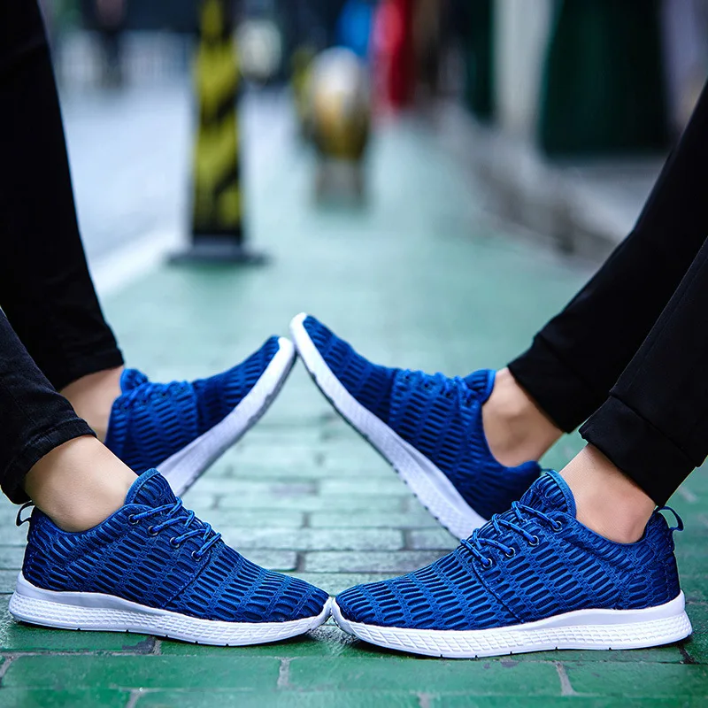 

men sneakers 2018 autumn new breathable mesh cloth running shoes outdoor anti skid lightweight fitness training women's shoes