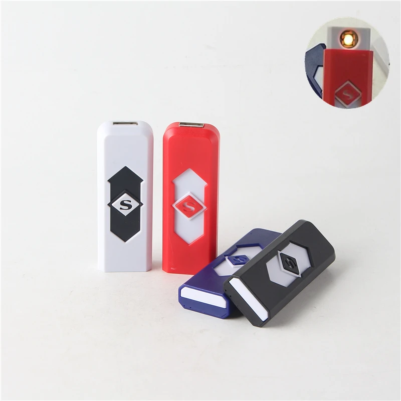 Аксессуары для сигарет тонкие зажигалки сигар простой стиль USB перезаряжаемая