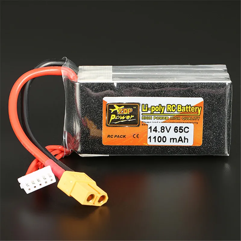 Горячая продажа Reachargeable Lipo Battery ZOP Power 14 8 V 1100mAh 65C 4S XT60 разъем для радиоуправляемой