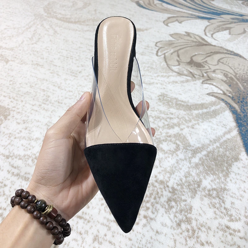 high heel mule sandals