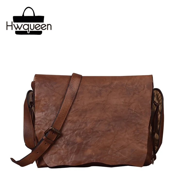 

Vintage Designer Genuine Natural Soft Cow Leather Men's Small Casual Messenger Bag Male Crossbody Bag Sling Shoulder Bag For Man