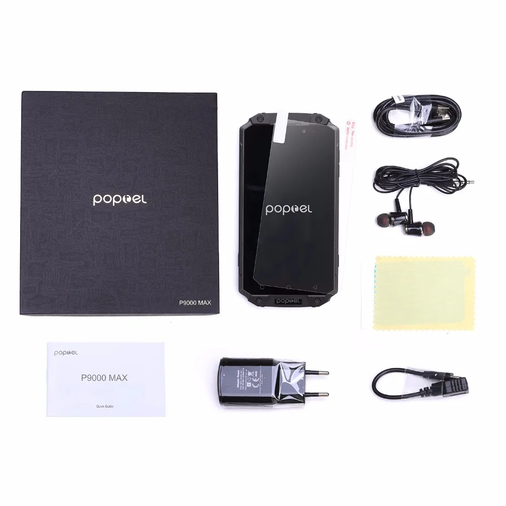 Discount POPTEL P9000 MAX Mobile Phone MTK6750 Octa Core RAM 4GB ROM 64GB Android 7.0 IP68 Waterproof 5.5" 13.0MP 9000mAh 4G Smartphone 5