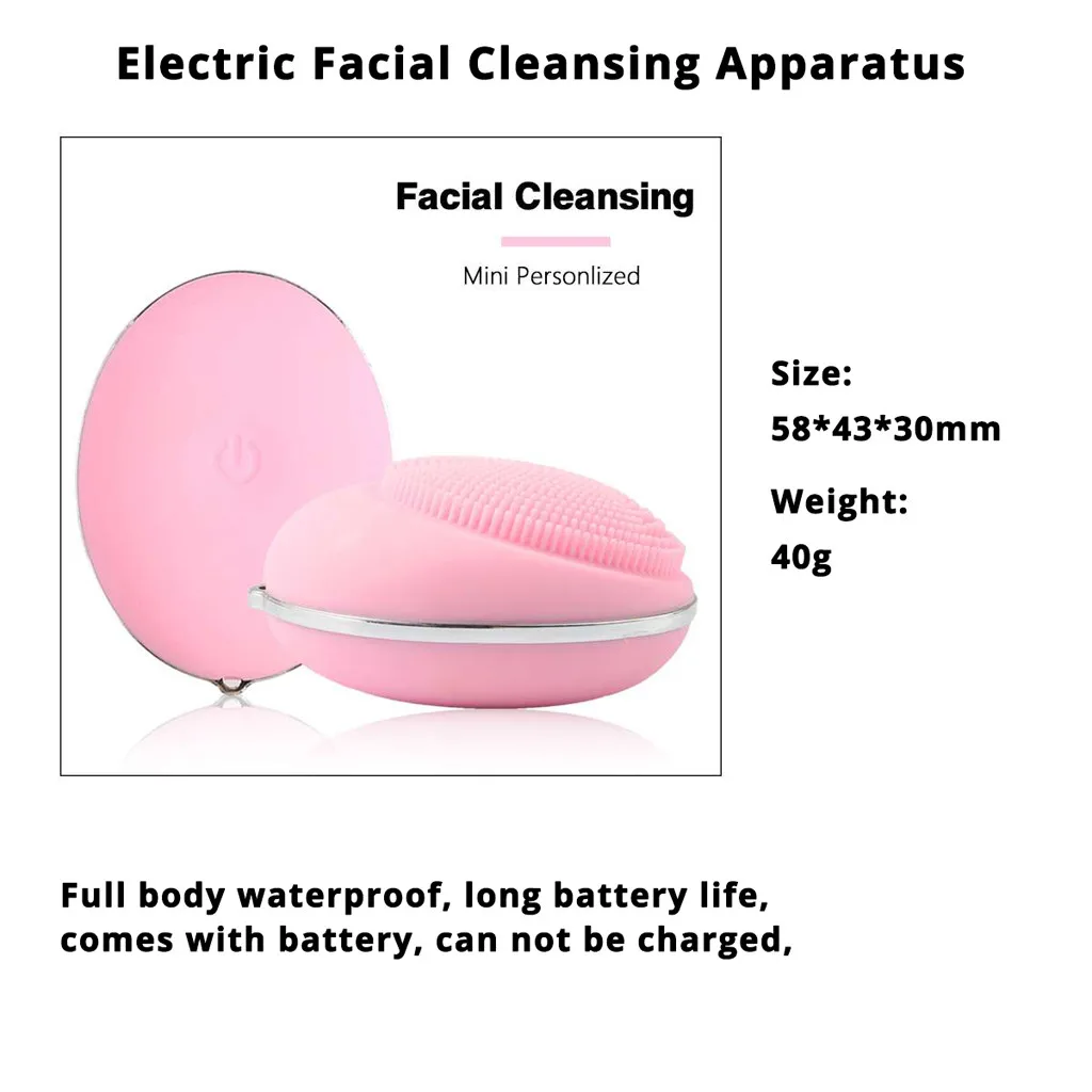 Силиконовая электрическая щетка для мытья лица, отшелушивающая угри, инструмент для очищения кожи, Мягкая глубокая очистка лица, кисти L58
