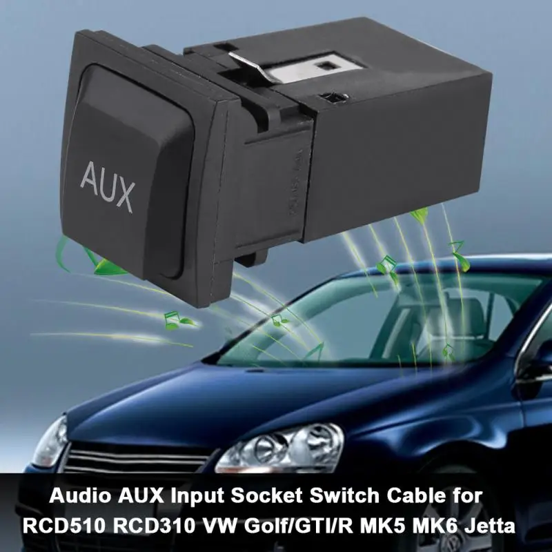 Автомобильный USB аудио AUX вход розетка переключатель кабель для RCD310 VW Golf/GTI/R MK5 MK6