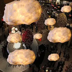 Современный краткое плавающие облака открытый подвесные светильники блеск искусств подвесная панель освещения Кафе Ресторан подвесные