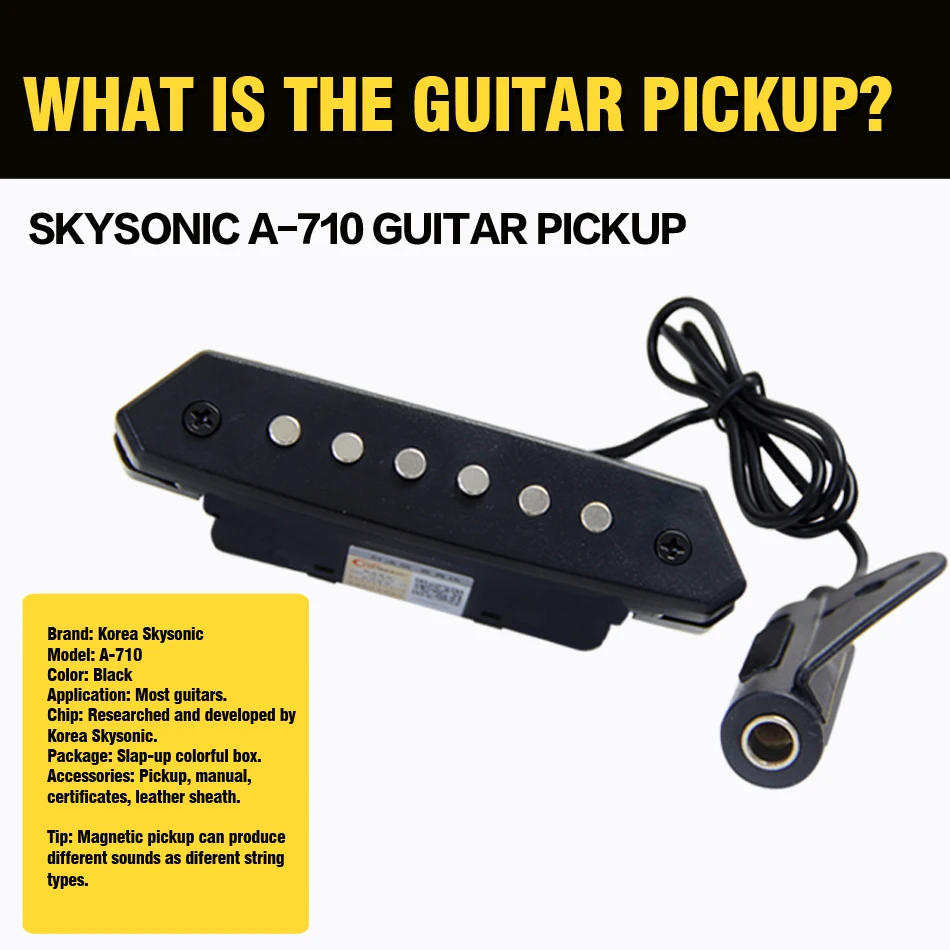 SKYSONIC A-710 Humbucker Soundhole гитара звукосниматель тон сбалансированный и теплый, доступен для звукового отверстия с 81-98 мм