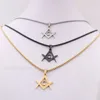 Stainless Steel Masonic Symbol Pentagram religion Jewelry Men's Rolo CHAIN necklace 6